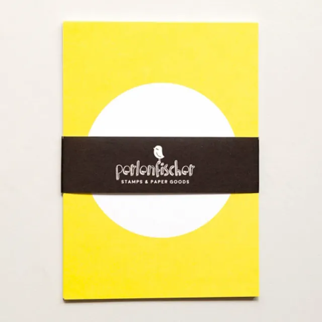 Perlenfischer Dot Gelb Postkarten 5 Karten A6 350g