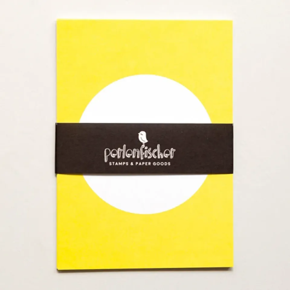 Perlenfischer Dot Gelb Postkarten 5 Karten A6 350g