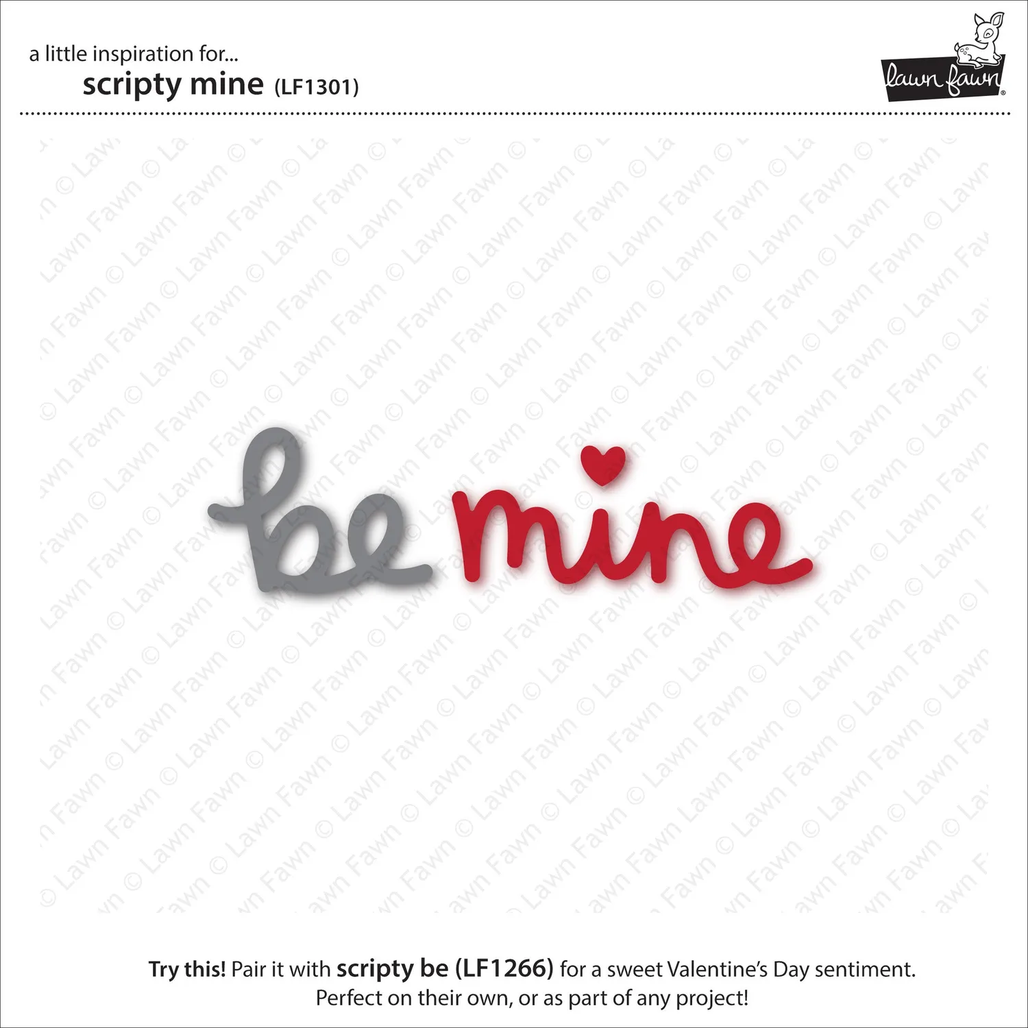 Lawn Fawn Lawn Cuts Scripty Mine Stanzschablone Schriftzug