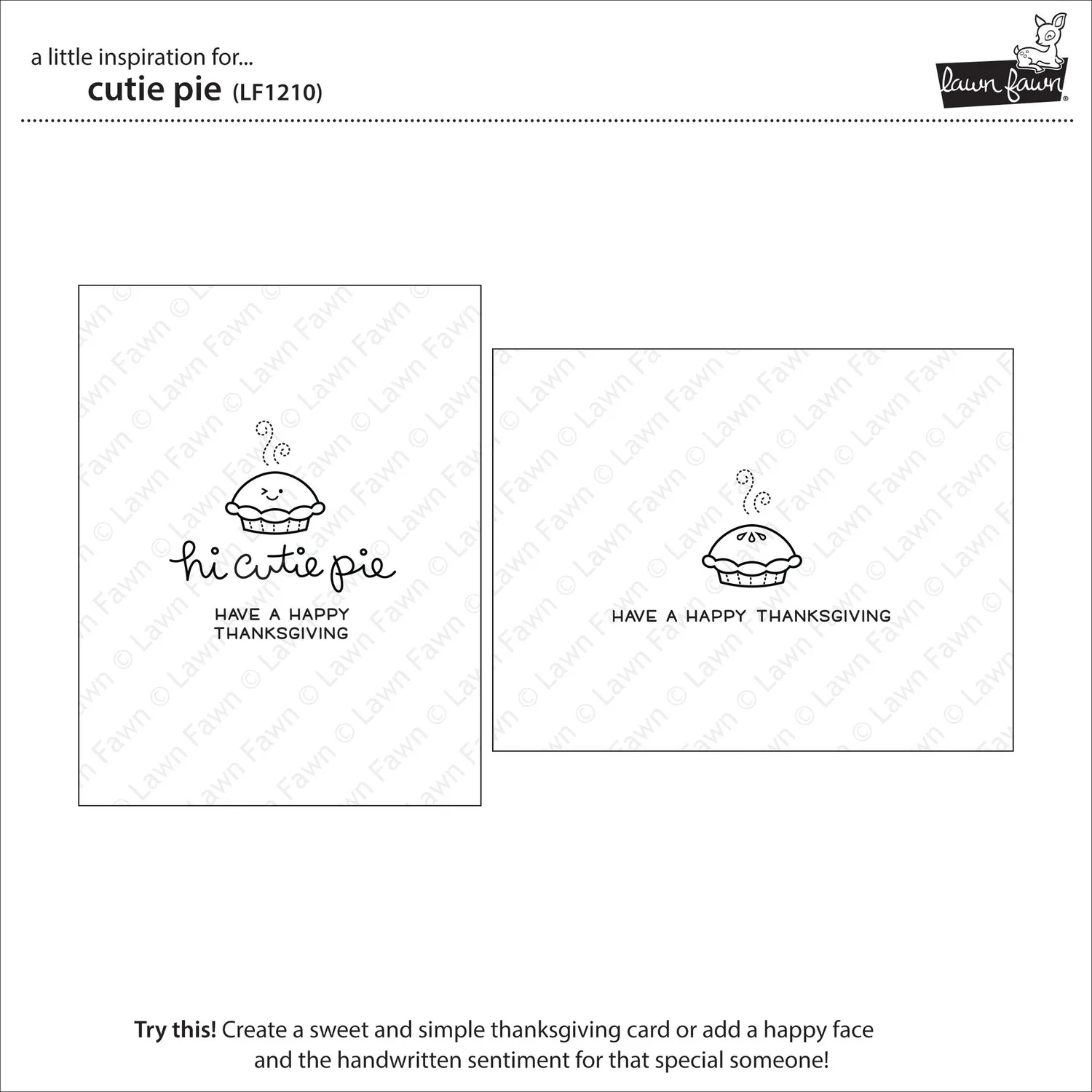 Lawn Fawn Cutie Pie Clear Stamps Motivgröße 1" Kuchen