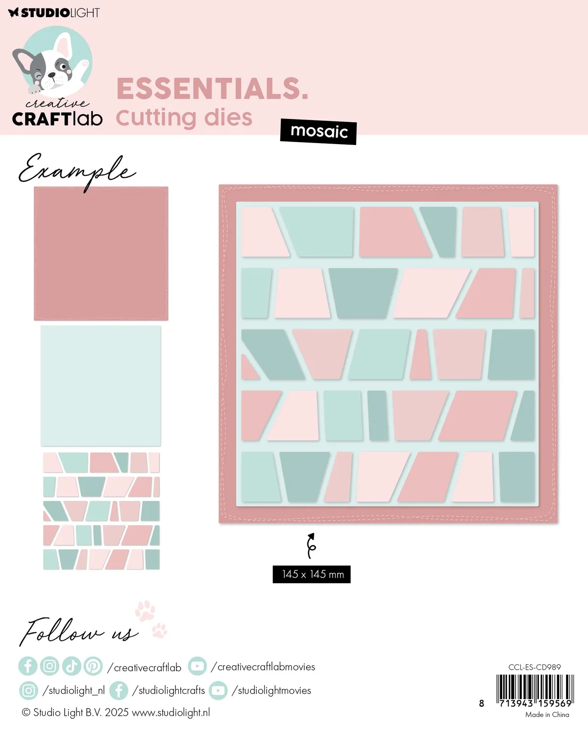 Creative Craftlab Essentials Mosaic Stanzschablone 147x147 mm