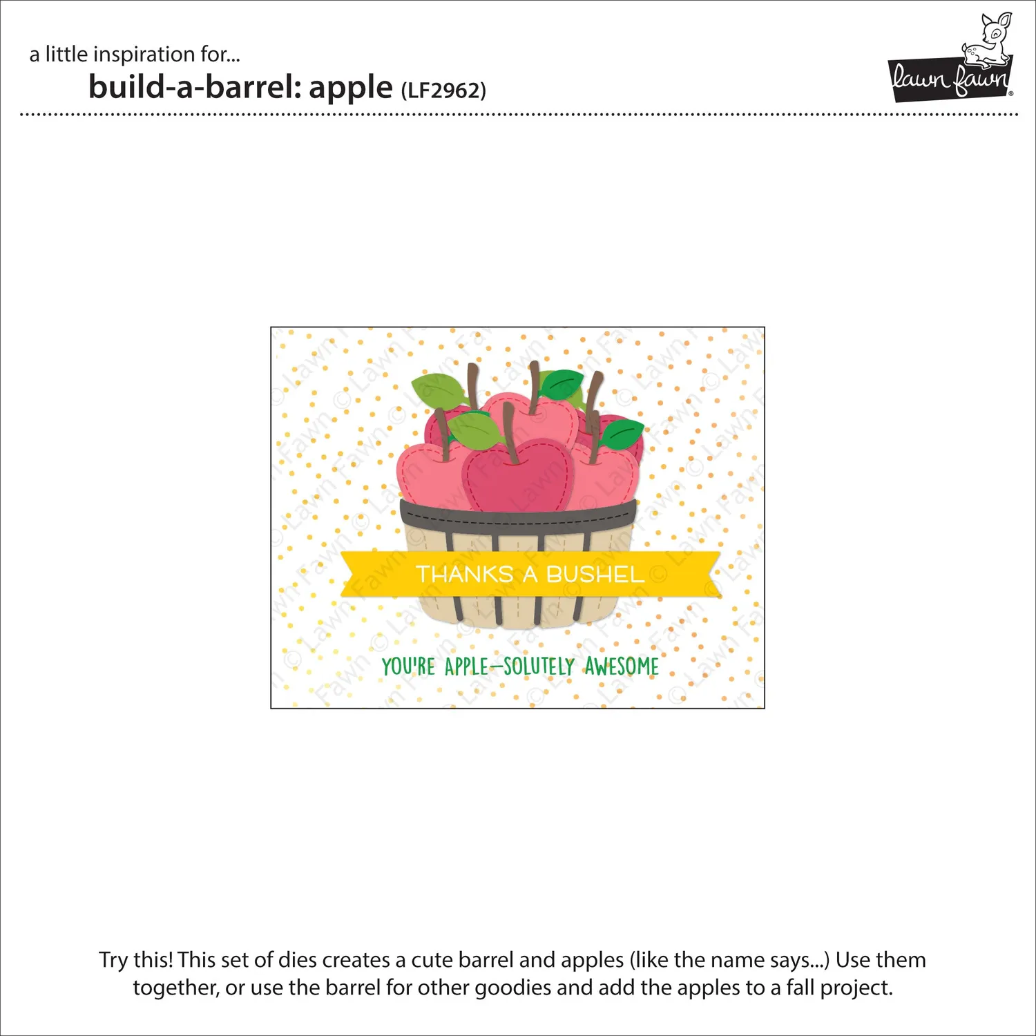 Lawn Fawn Build-A-Barrel Apple Stanzformen LF2962