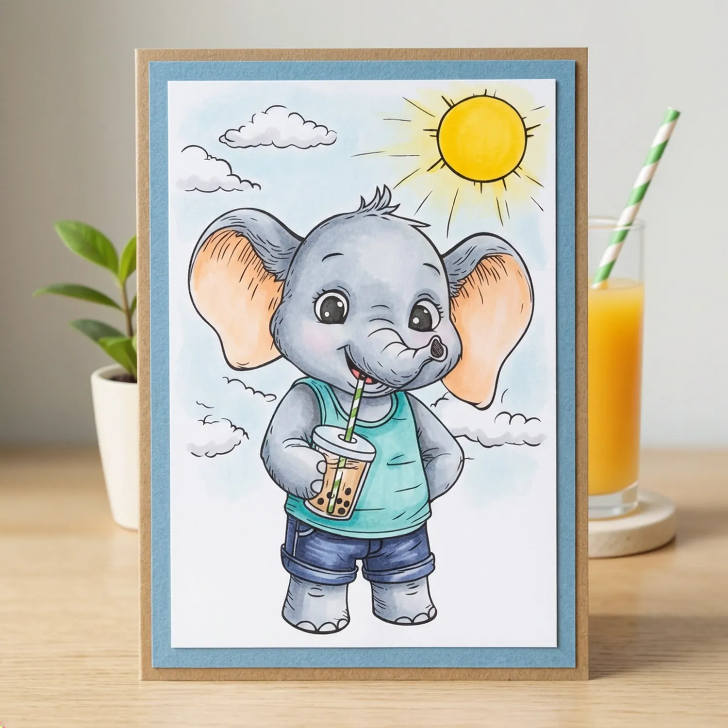 Studio Light Essentials Clear Stamps Juicy Joy Elephant