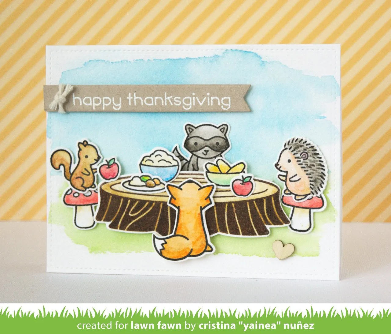 Lawn Fawn Forest Feast Clear Stamps Herbst Waldtiere