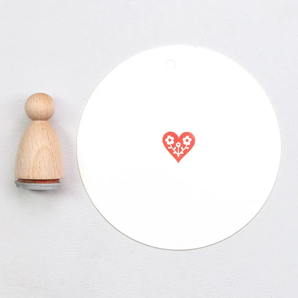 Perlenfischer Flower Heart Small Stempel klein 11,9 mm Blumen