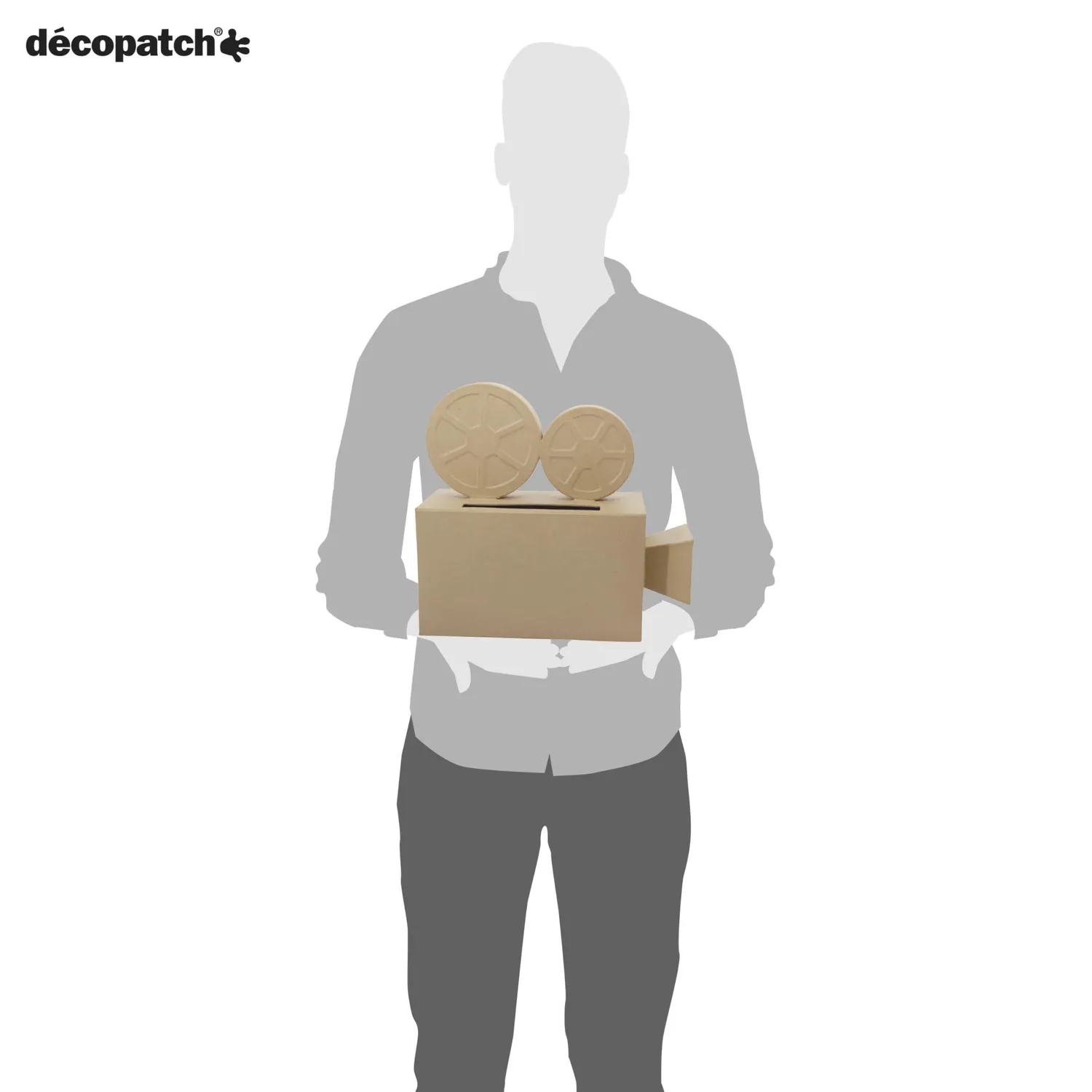 décopatch EV017C Briefbox Kamera Pappmaché 33,5 cm