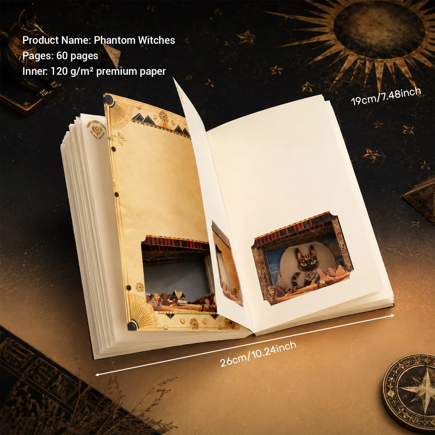 Ieebee Desert Oath 3D Journal 60 Seiten Ägypten Bastet