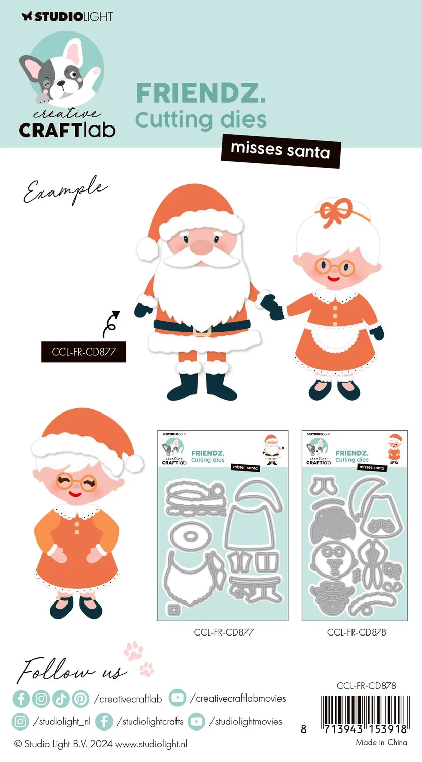 StudioLight Creative Craftlab Friendz Stanzschablone Misses Santa