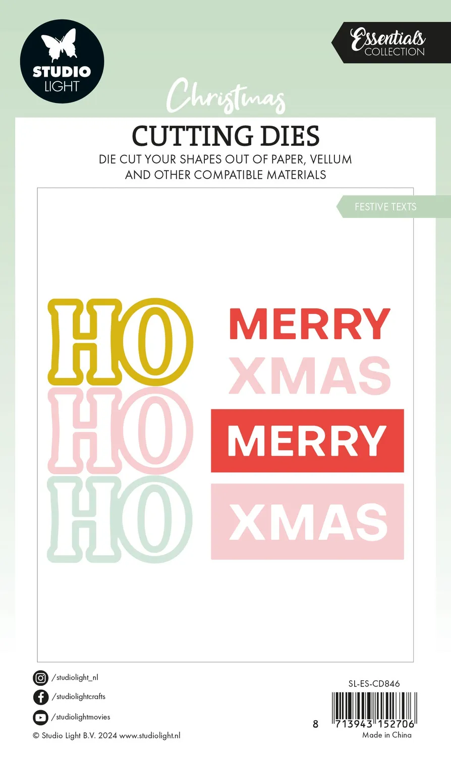 StudioLight Essentials Stanzschablone Festive Sentiments