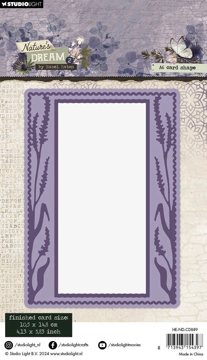 Hazel Eaton Nature's Dream 2 A6 Cardshape Stanzschablone
