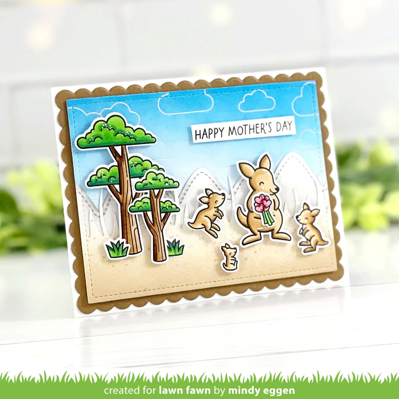 Lawn Fawn Cloud Background Landscape Hot Foil Plate Wolken