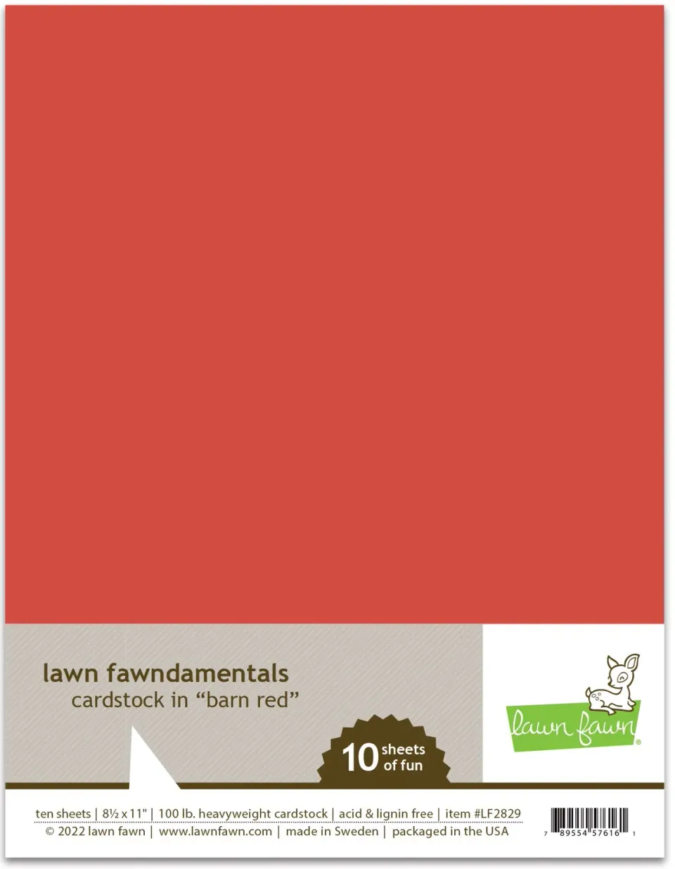 Lawn Fawn Barn Red Cardstock LF2829 10 Blatt