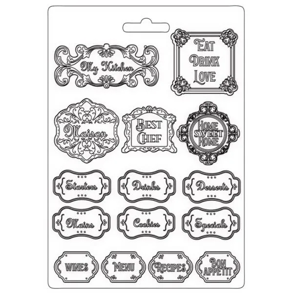Stamperia Mould Casa Granada Labels A4