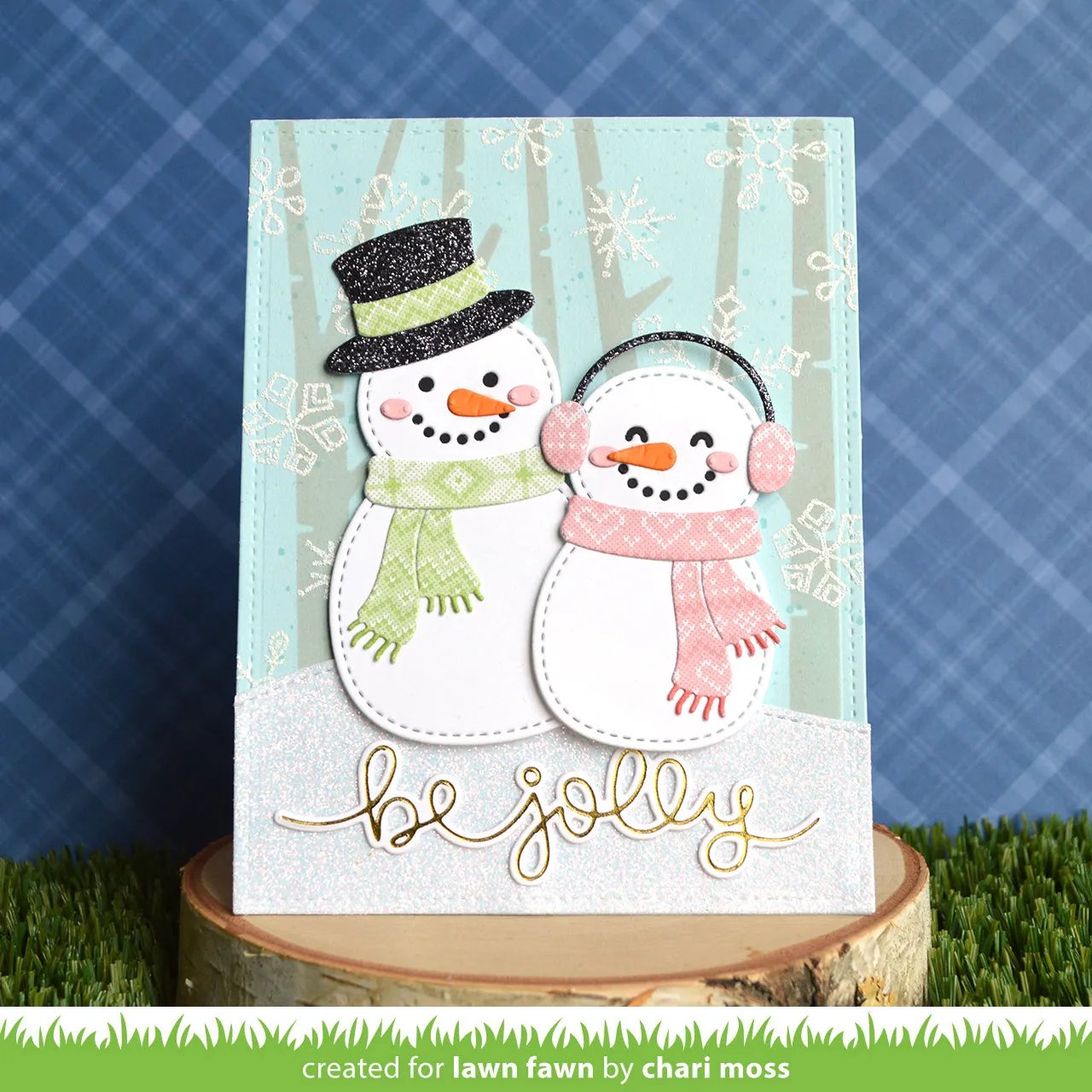 Lawn Fawn Build-A-Snowman Lawn Cuts Stanzen Winter