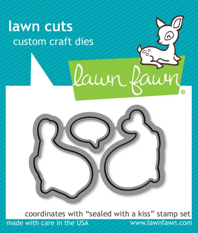 Lawn Fawn Sealed with a Kiss Stanzen LF1291 Schriftzug