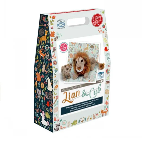 Lavinia Stamps Filzset Löwe mit Jungtier Wolle