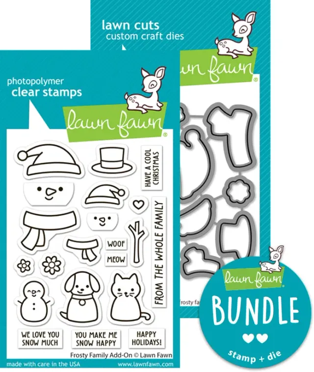 Lawn Fawn Frosty Family Add-On Stempel Stanzen Set