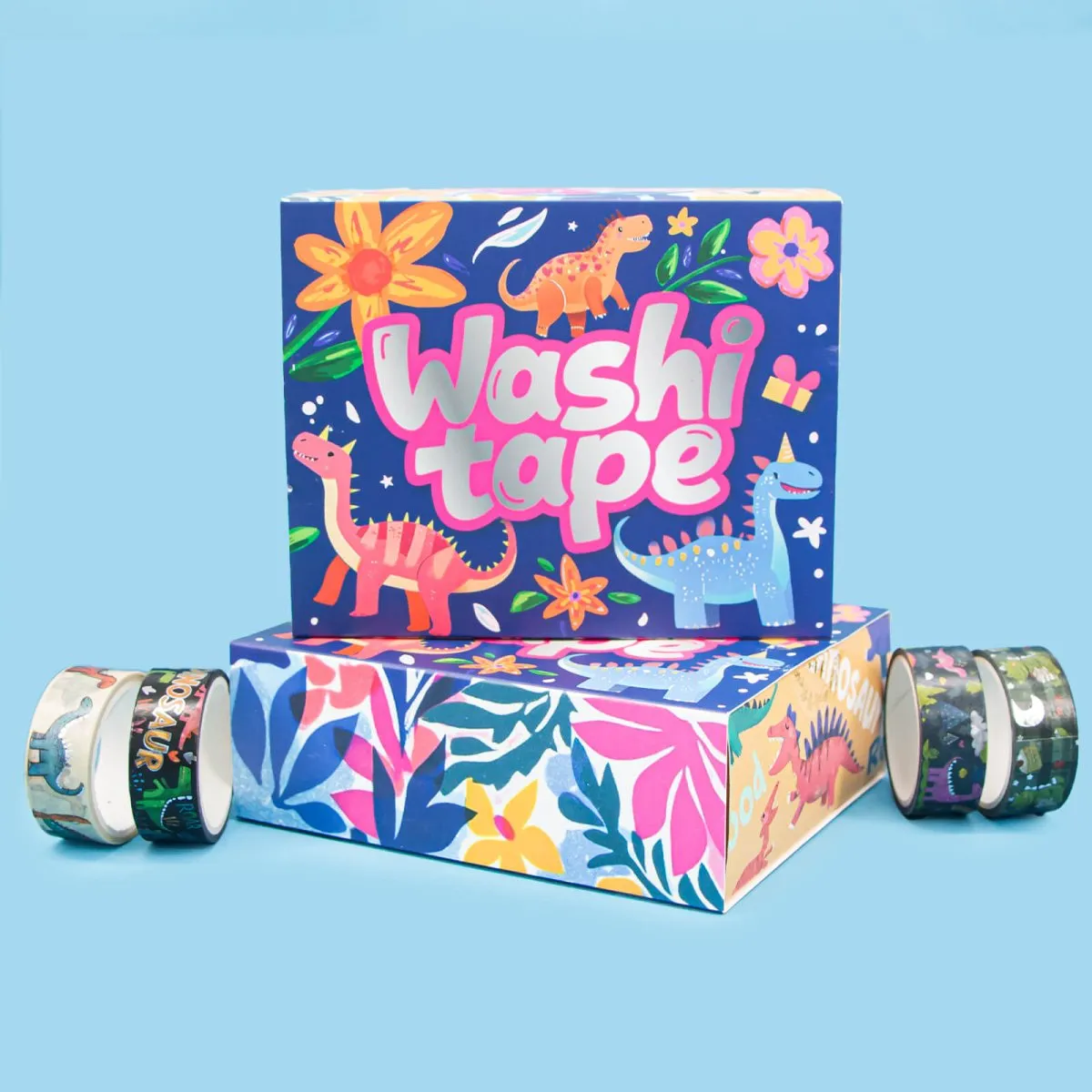 Ieebee Dinosaur Washi Tape Set 13 Rollen Goldakzente