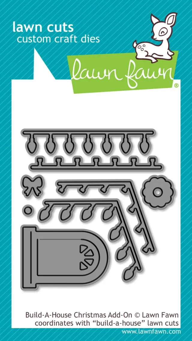 Lawn Fawn Build-A-House Christmas Add-On Stanzschablonen