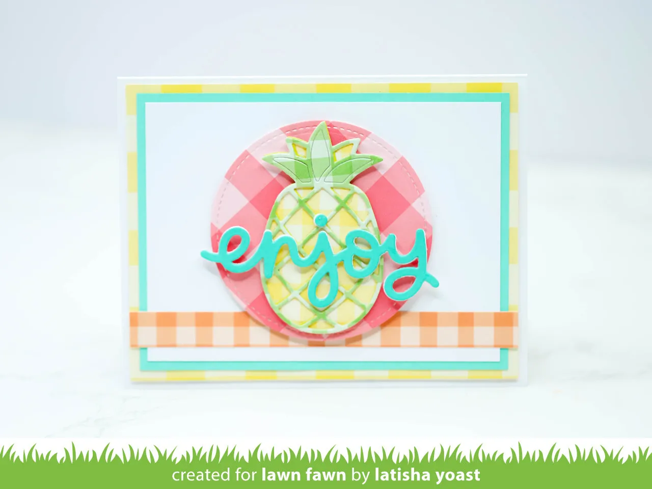 Lawn Fawn Scripty Enjoy LF3186 Stanzschablone Schreibschrift