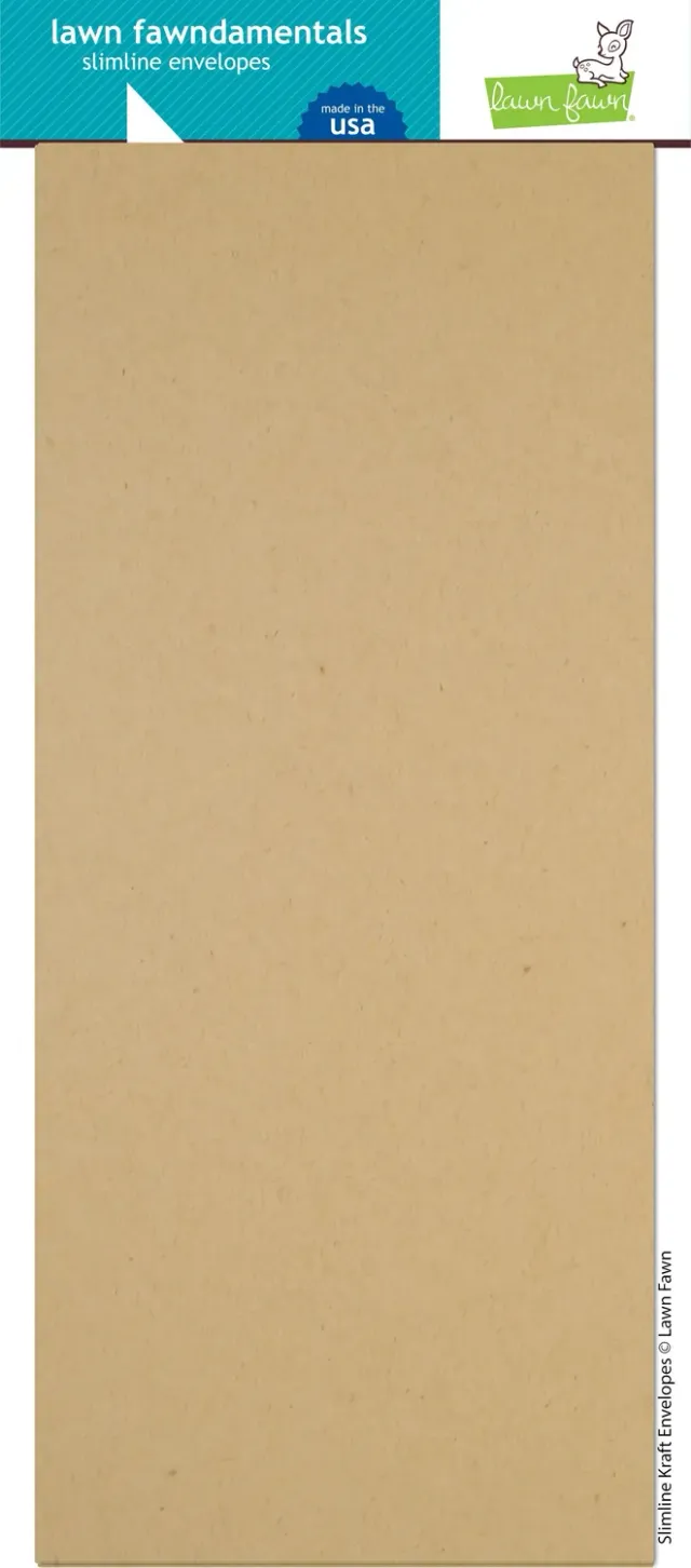 Lawn Fawn Slimline Kraft Briefumschläge 8 Stück Kraftpapier