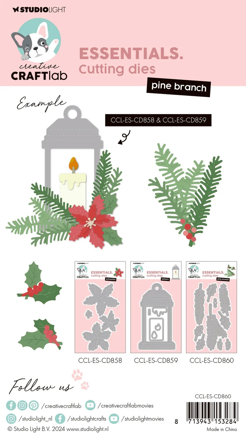 StudioLight Creative Craftlab Essentials Stanzschablone Pine branch