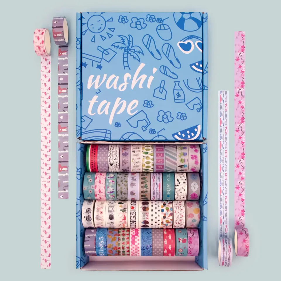Ieebee Cute Washi Tape Set 40 Rollen 15 mm bunt