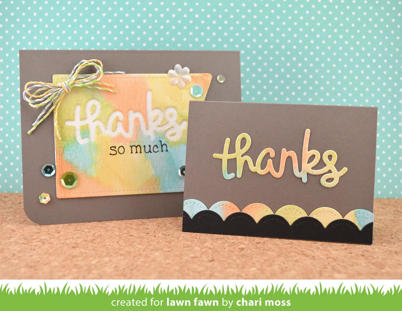 Lawn Fawn Lawn Cuts Scripty Thanks Stanzschablone Schriftzug