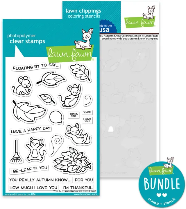 Lawn Fawn You Autumn Know Stempel + Coloring Stencil Bundle