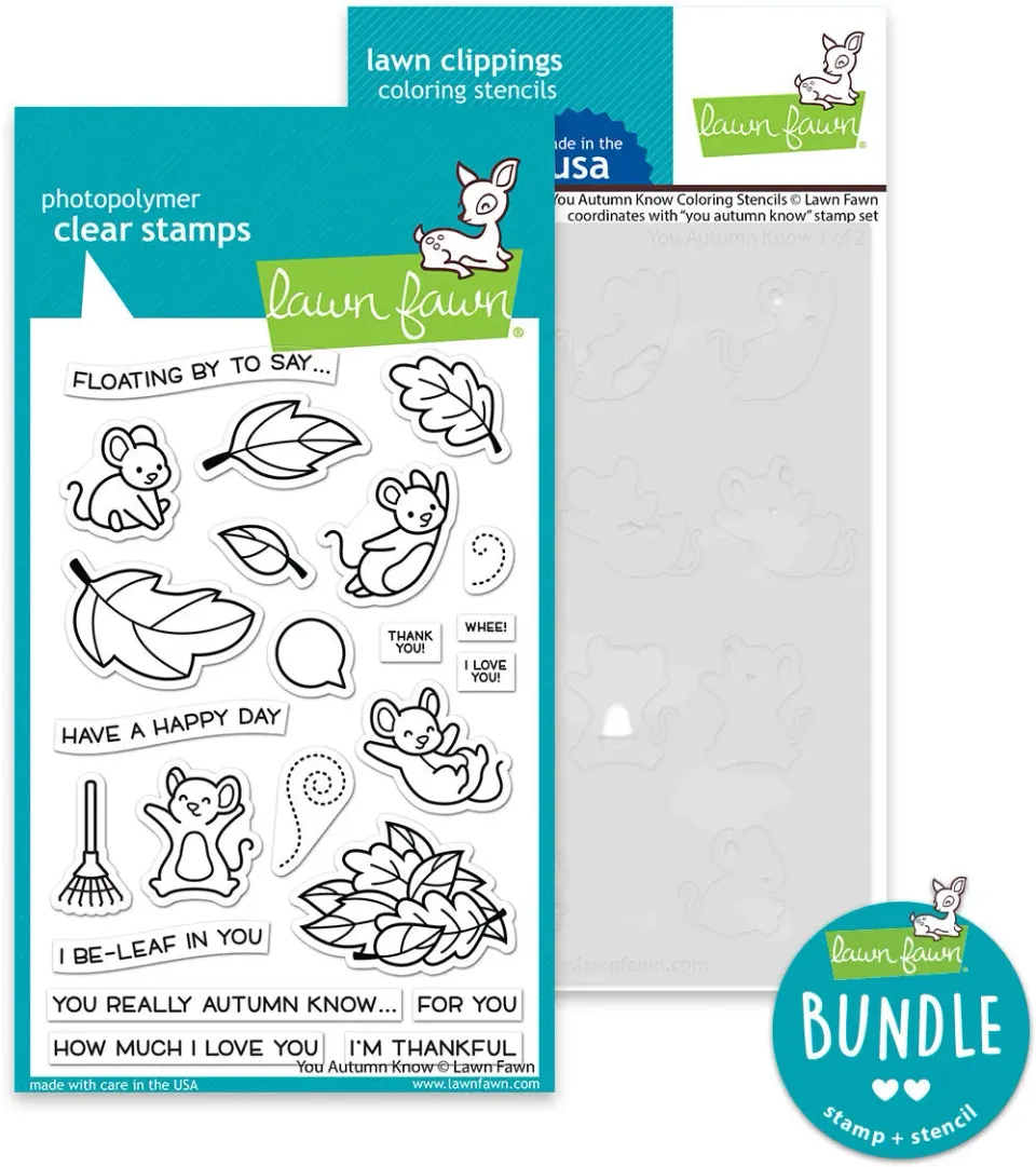 Lawn Fawn You Autumn Know Stempel + Coloring Stencil Bundle