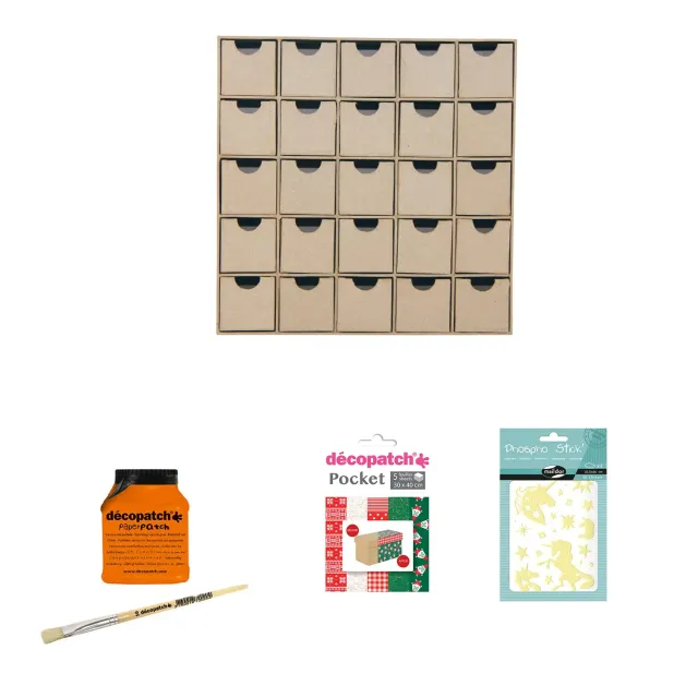décopatch Adventkalender Kreativset 25 Fächer