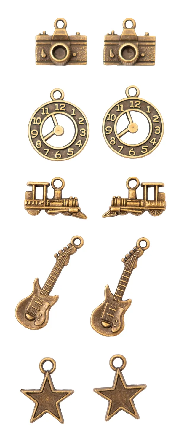 StudioLight Essentials Vintage Metall Charms 10 Stück