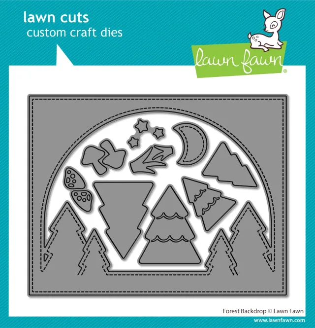 Lawn Fawn Forest Backdrop Stanzen LF2611 Nacht