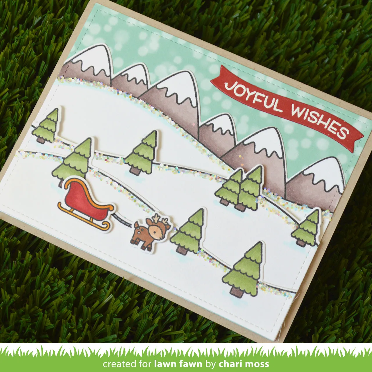 Lawn Fawn Over the Mountain Borders Stempel LF2419