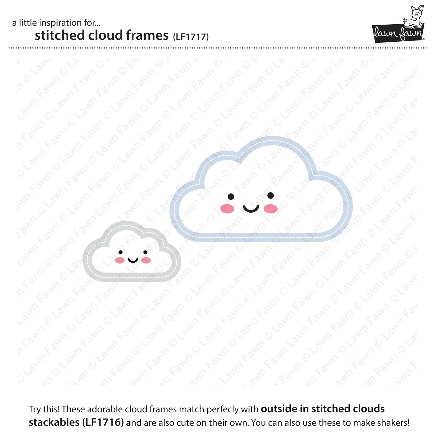 Lawn Fawn Stitched Cloud Frames Stanzen Wolken