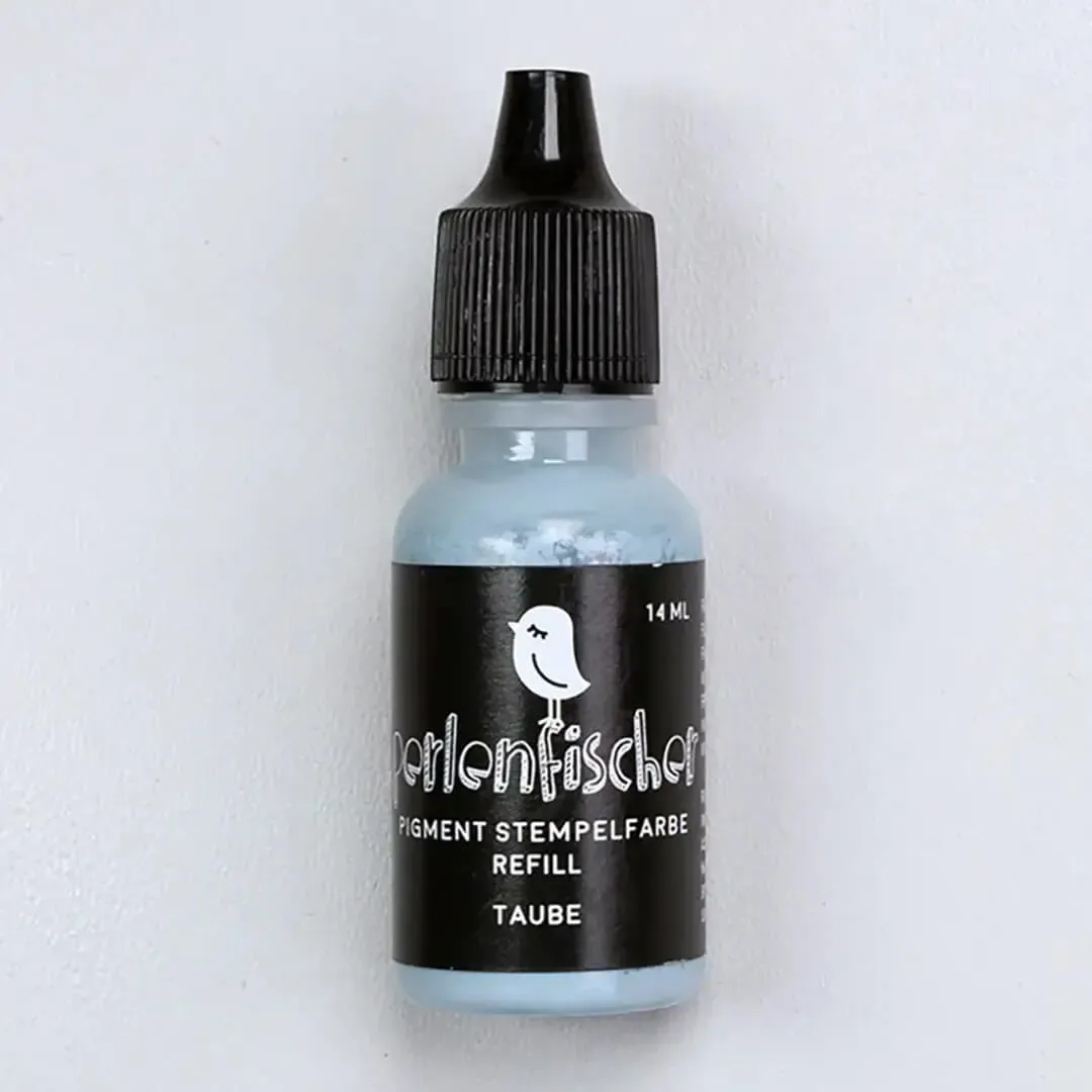 Perlenfischer Pigment Stempelfarbe Refill Taube 14 ml