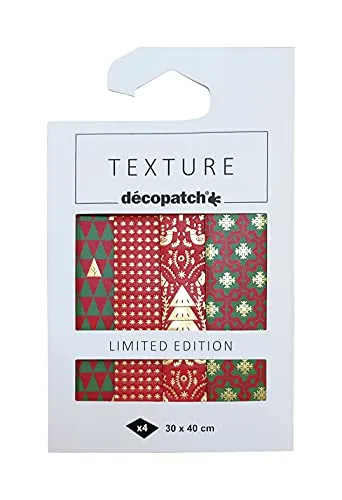 décopatch Foil Papier Dalécarlie 4 Bögen Metallic
