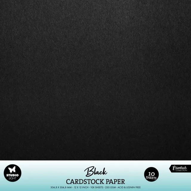 StudioLight Essentials Black Cardstock Papierset 250g