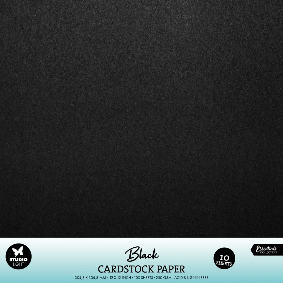 StudioLight Essentials Black Cardstock Papierset 250g