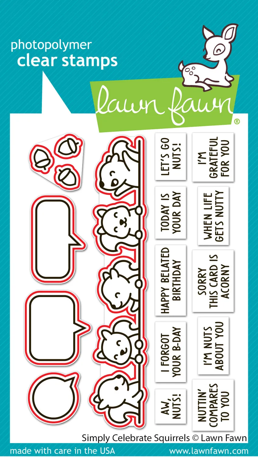 Lawn Fawn Simply Celebrate Squirrels Stanzschablonen 5tlg