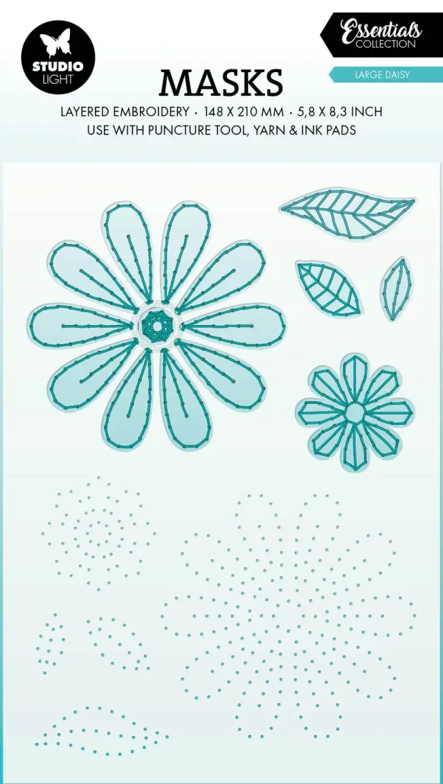 Studio Light Essentials Embroidery Large Daisy Maske A5