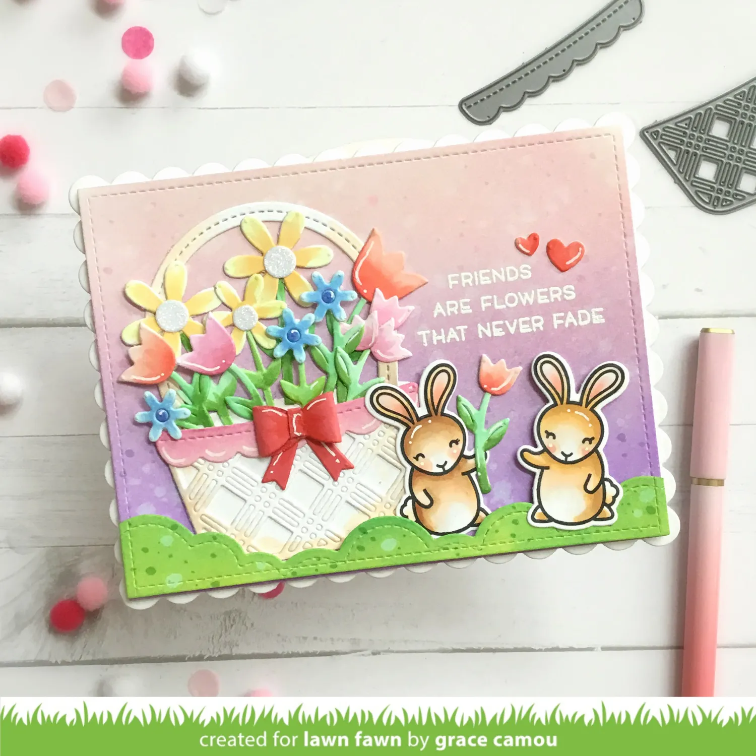 Lawn Fawn Lawn Cuts Build-a-Basket Easter Stanze Ostern