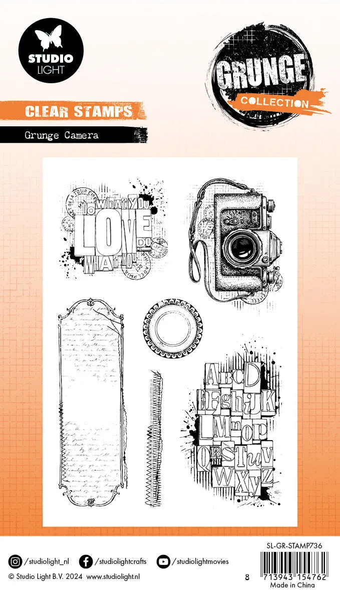 StudioLight Grunge Collection Clear Stamp Grunge Camers
