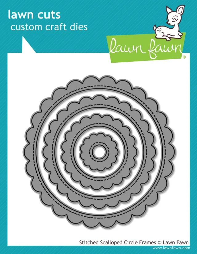 Lawn Fawn Lawn Cuts Stitched Scalloped Circle Frames Stanzen
