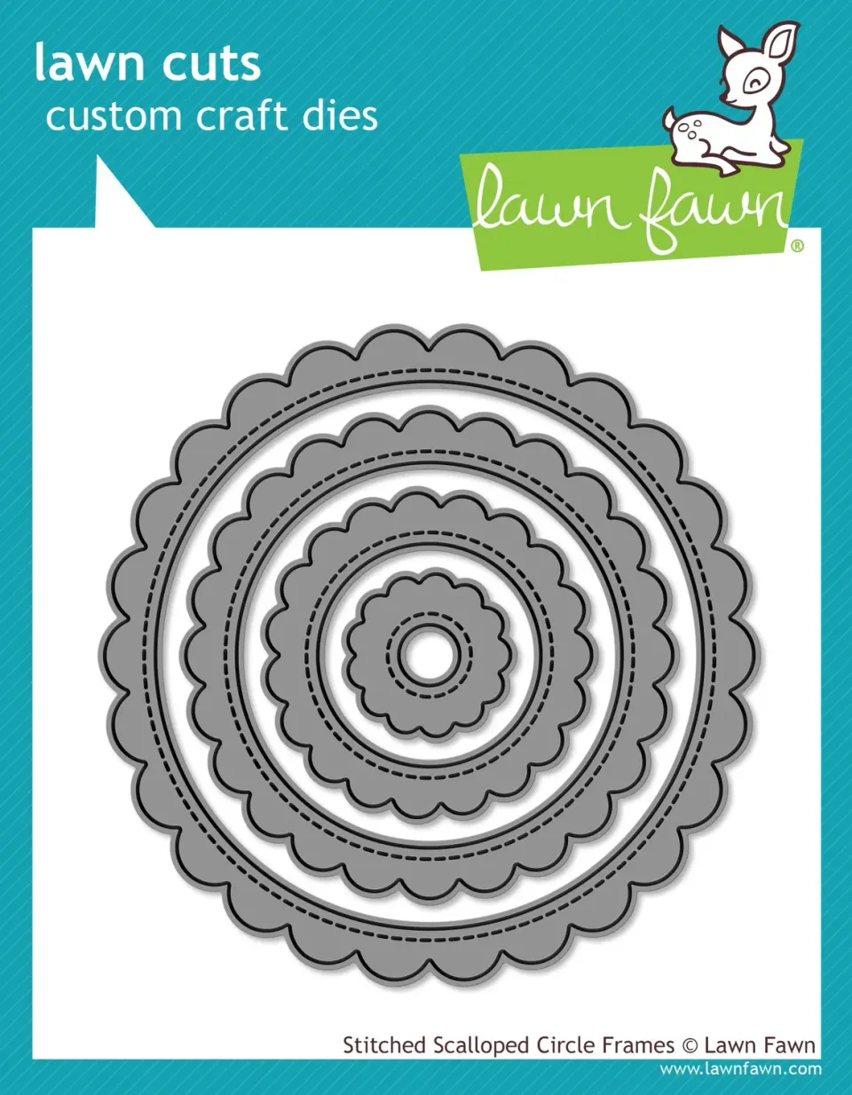Lawn Fawn Lawn Cuts Stitched Scalloped Circle Frames Stanzen