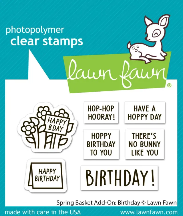 Lawn Fawn Spring Basket Birthday Stempelset Hase