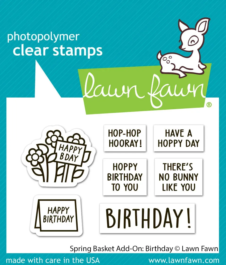 Lawn Fawn Spring Basket Birthday Stempelset Hase