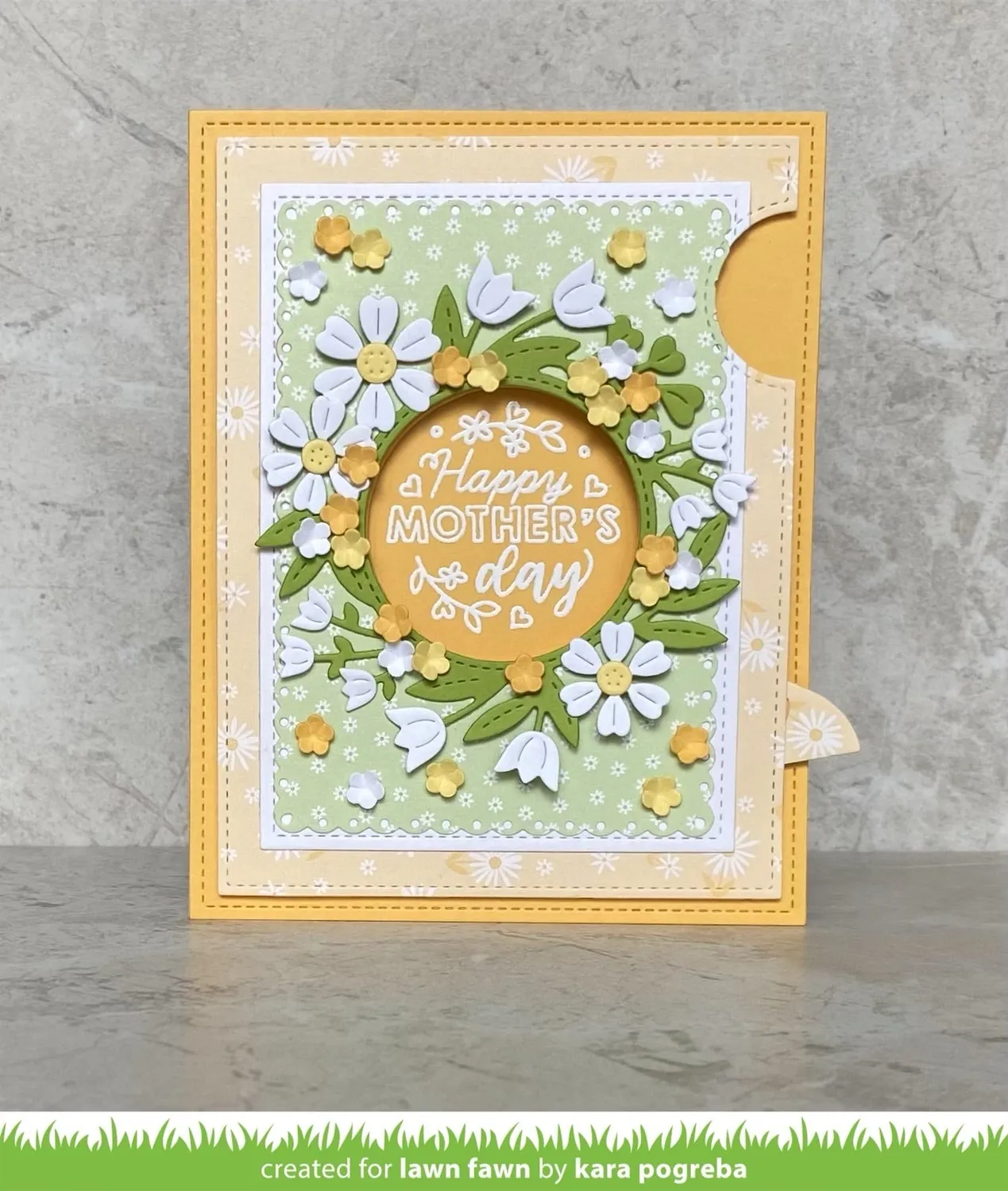 Lawn Fawn Magic Iris Floral Wreath Add-On Stanzen