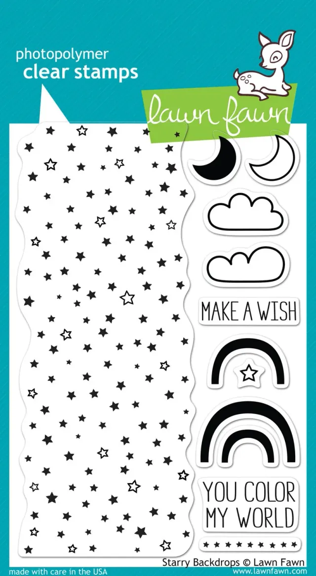 Lawn Fawn Starry Backdrops Stempelset Himmel 12-teilig