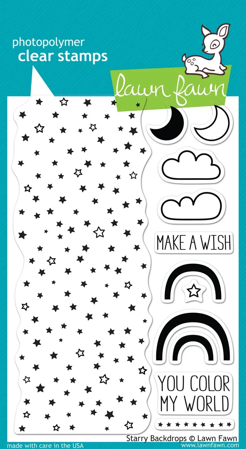 Lawn Fawn Starry Backdrops Stempelset Himmel 12-teilig